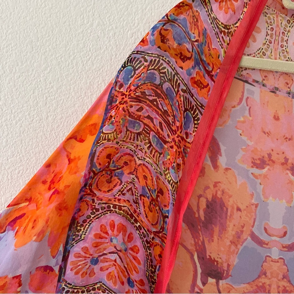NWT Anthropologie Elizabeth Gillett Lorelei Floral Kimono Wrap One Size OS - Picture 6 of 16